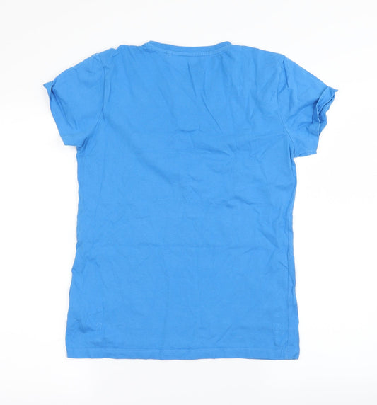Blue Zoo Girls Blue Basic T-Shirt Size 13-14 Years