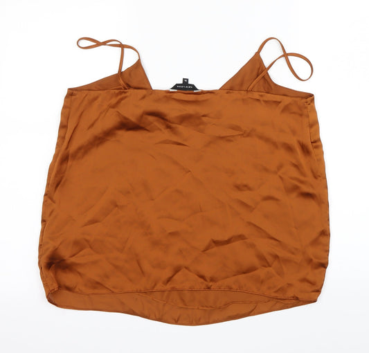 New Look Womens Brown Basic Blouse Size 14