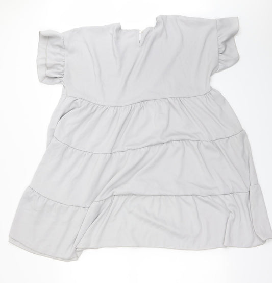 I SAW IT FIRST Womens Grey A-Line Size 10
