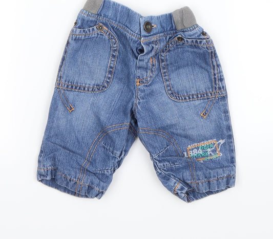 Preworn Boys Blue Trousers Outfit/Set Size 0-3 Months