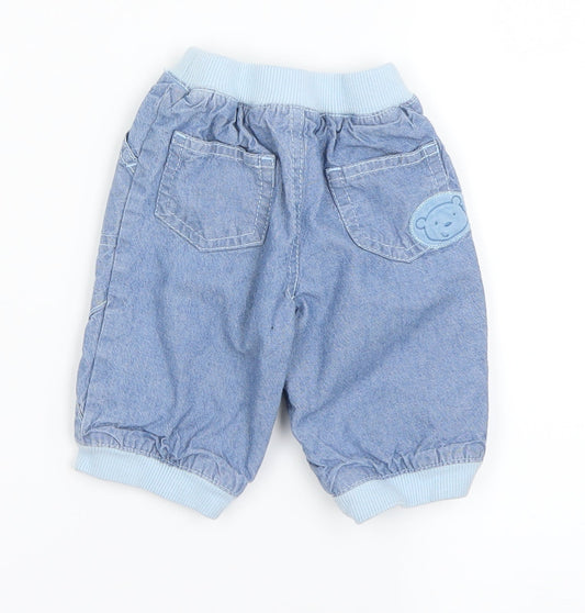 Preworn Boys Blue Trousers Outfit/Set Size 0-3 Months