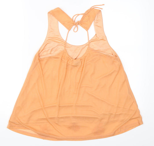 Topshop Womens Orange Basic Blouse Size 10