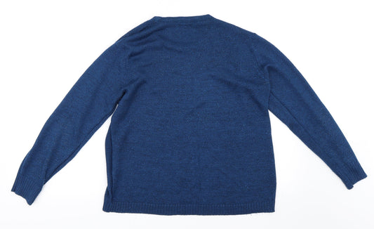 Jin Zhuang Womens Blue Pullover Jumper Size M