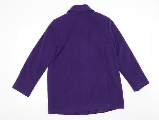 Marks and Spencer Womens Purple Overcoat Cape Size 14