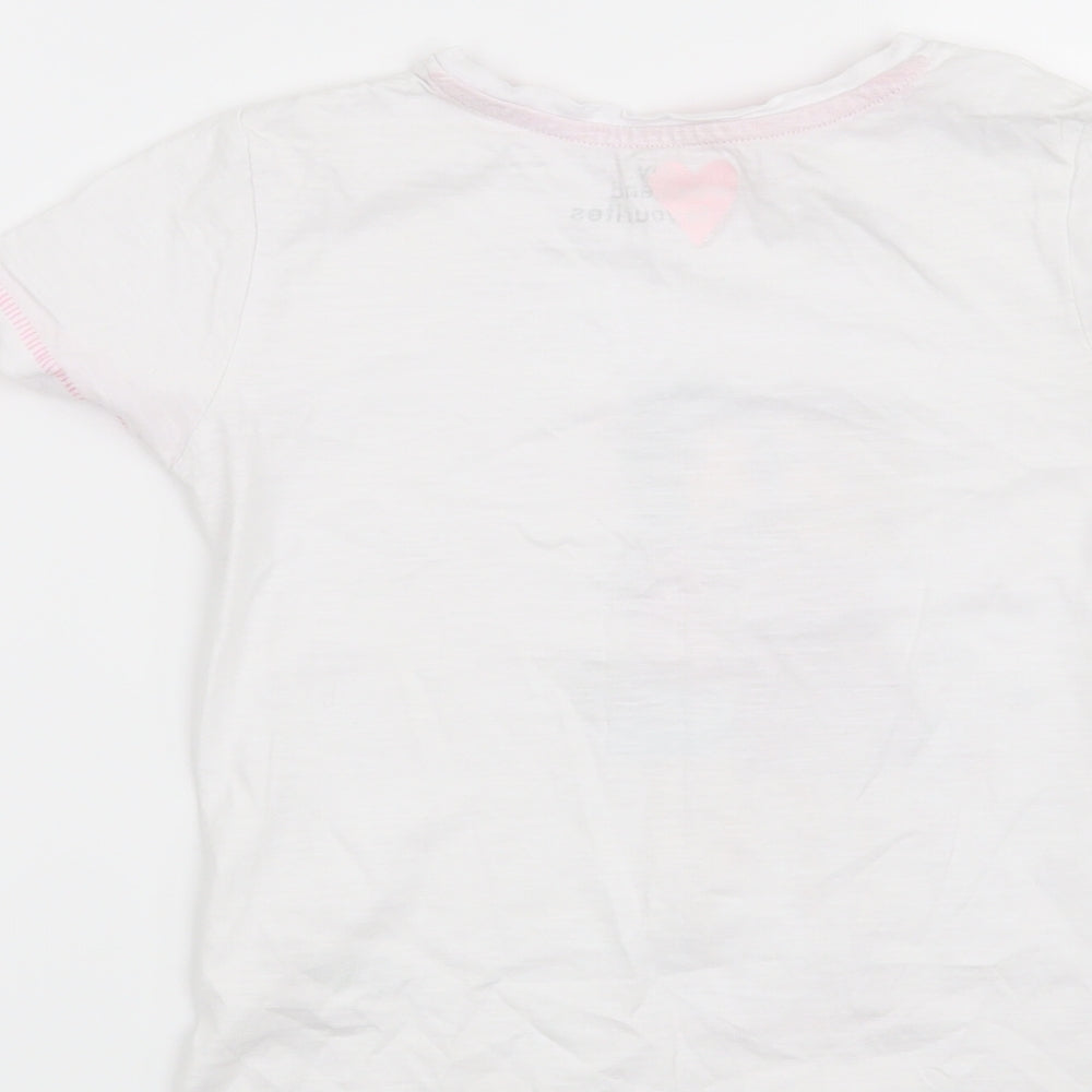 Matalan Girls White Basic T-Shirt Size 7 Years - Together we are Awesome