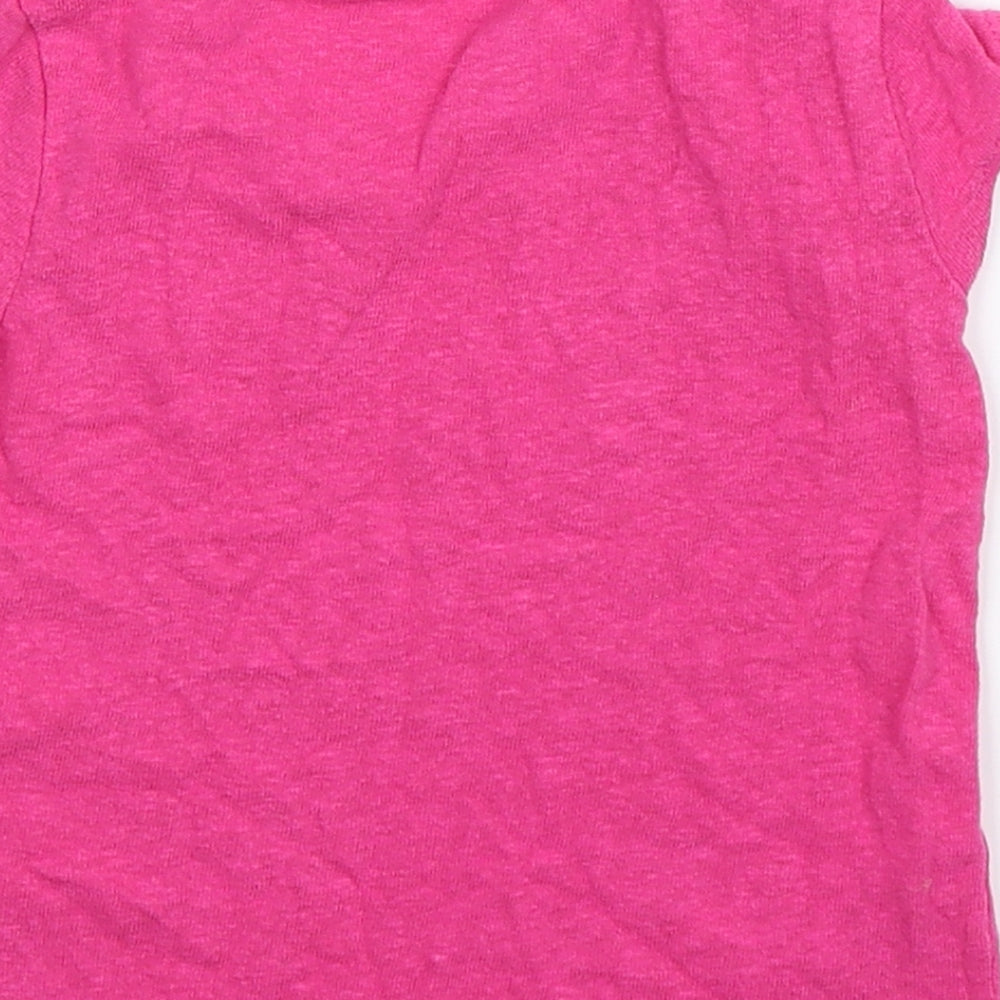 Brand and care label for Gap girls’ pink basic tank, size 3, years