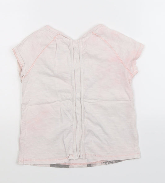 NEXT Girls Pink Basic T-Shirt Size 4 Years