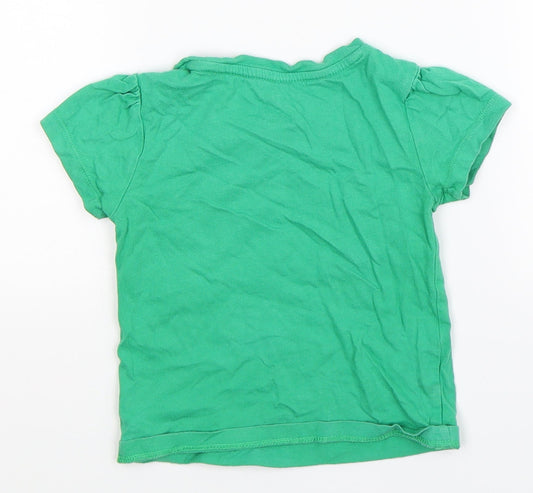 Gap Girls Green Basic T-Shirt Size 3 Years
