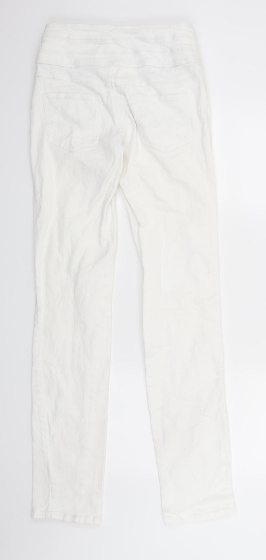 John Baner Womens White Denim Skinny Jeans Size 8 L34 in