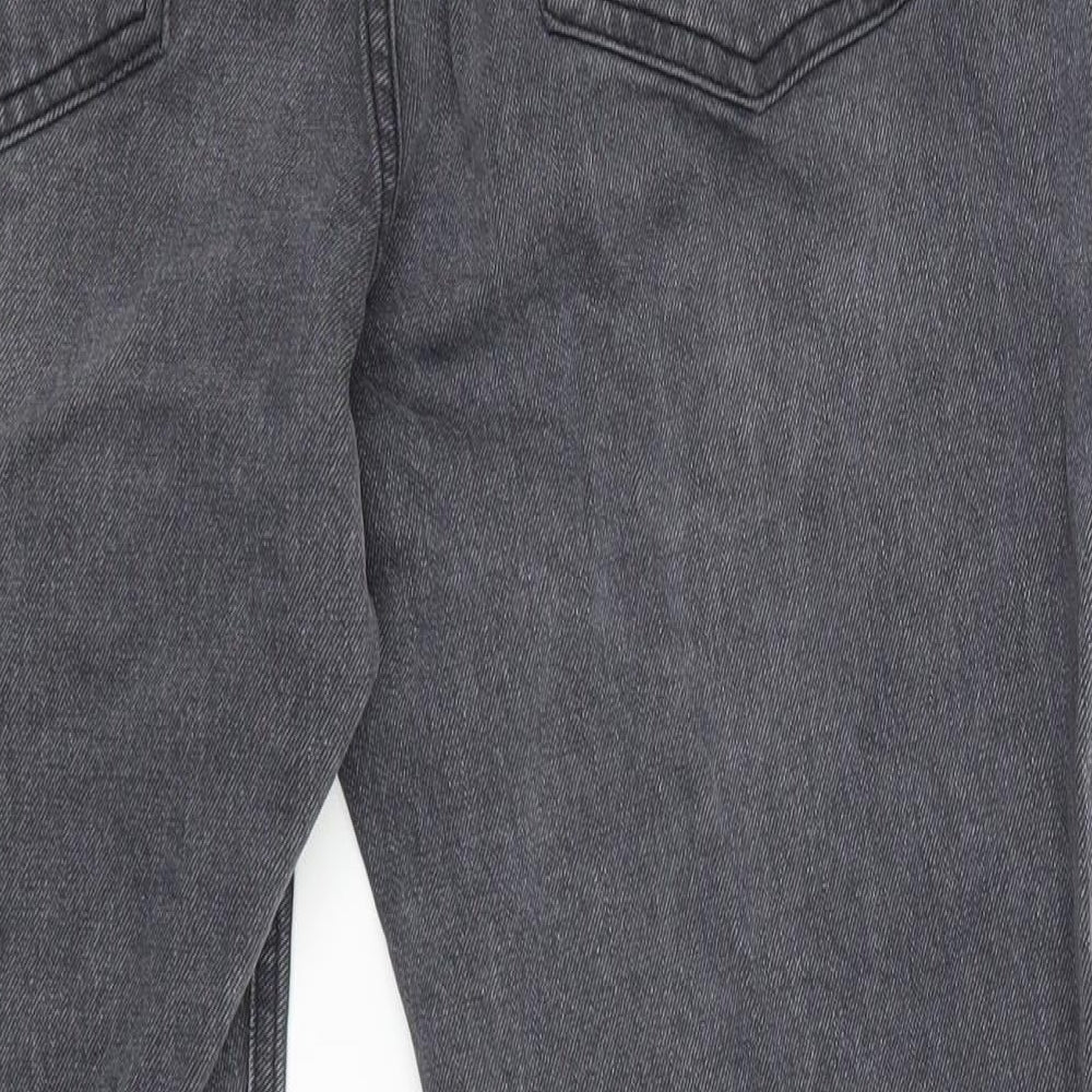 Topshop Womens Grey Denim Cropped Jeans Size 34 in L25 in