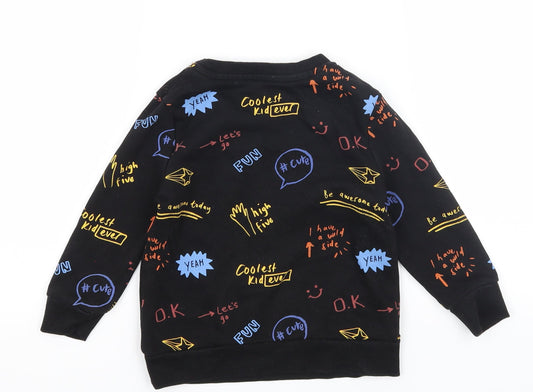 George Boys Black Pullover Sweatshirt Size 2 Years