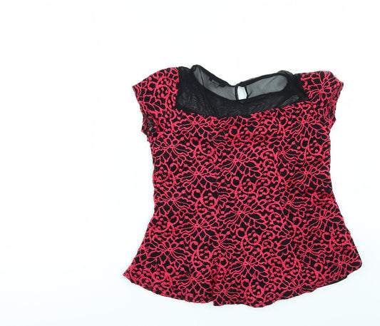 River Island Girls Pink Basic Blouse Size 11-12 Years - lace