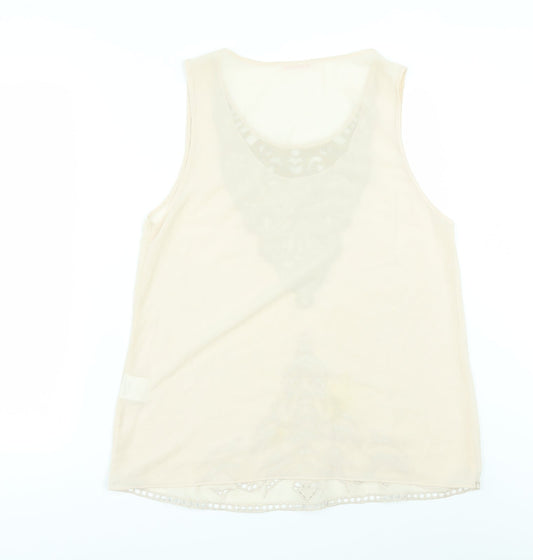 VICTOR & KARL Womens Ivory Tunic T-Shirt Size XL
