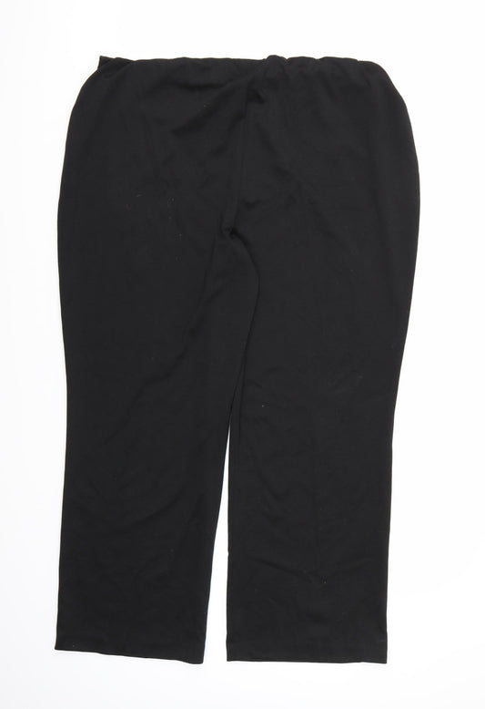 Wardrobe Essentials Womens Black Jogger Trousers Size 18 L26 in