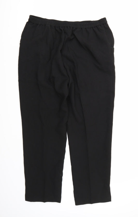 Julipa Womens Black Trousers Size 16 L26 in