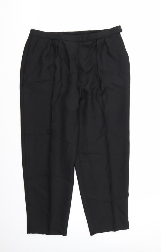Classics Womens Black Rayon Trousers Size 18 L25 in