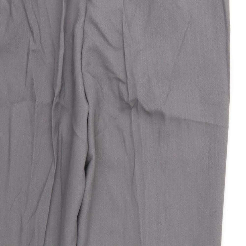 Brand and care label for Special Collection women’s grey rayon trousers, size UK 18, 24-inch leg