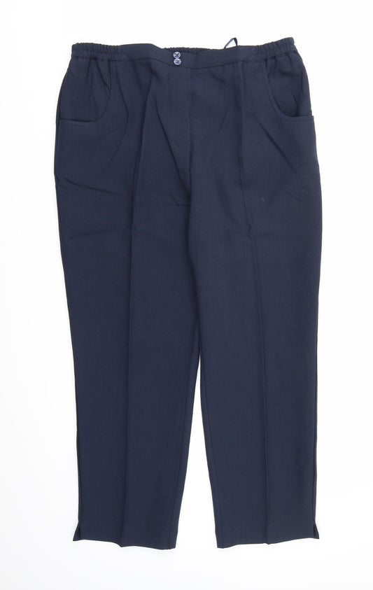 Special Collection Womens Blue Rayon Trousers Size 18 L26 in