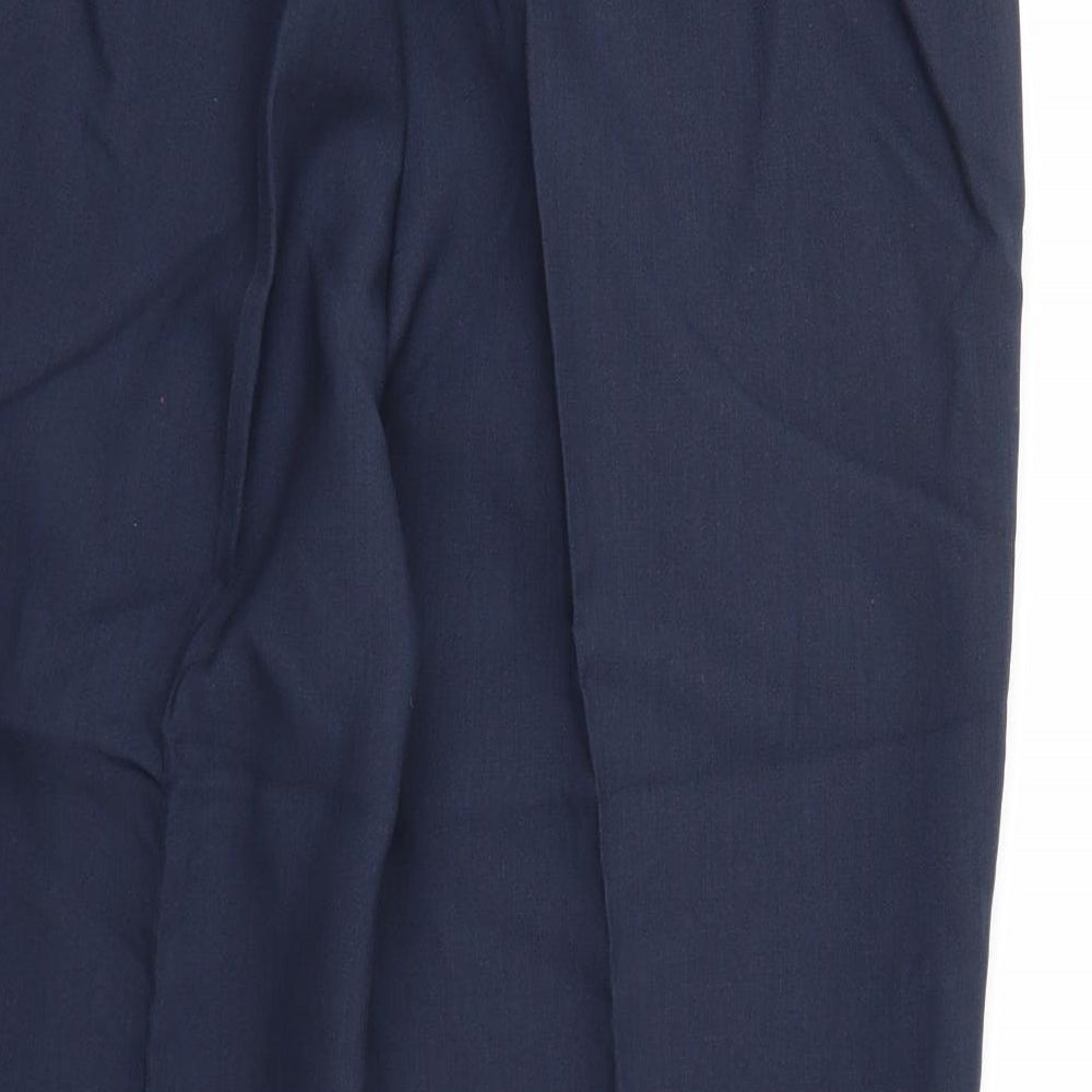 Brand and care label for Special Collection women’s blue rayon trousers, size UK 18, 26-inch leg