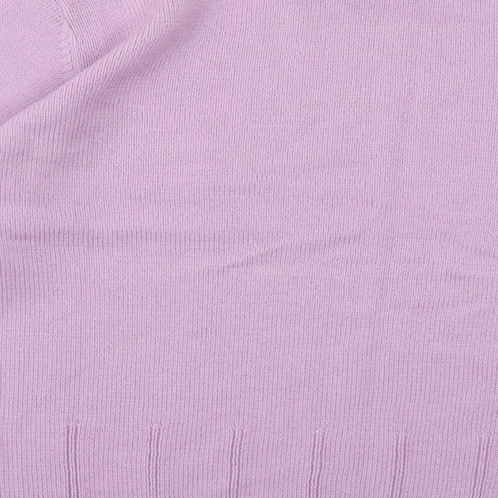 Brand and care label for Julipa women’s purple knit jumper, size UK 16