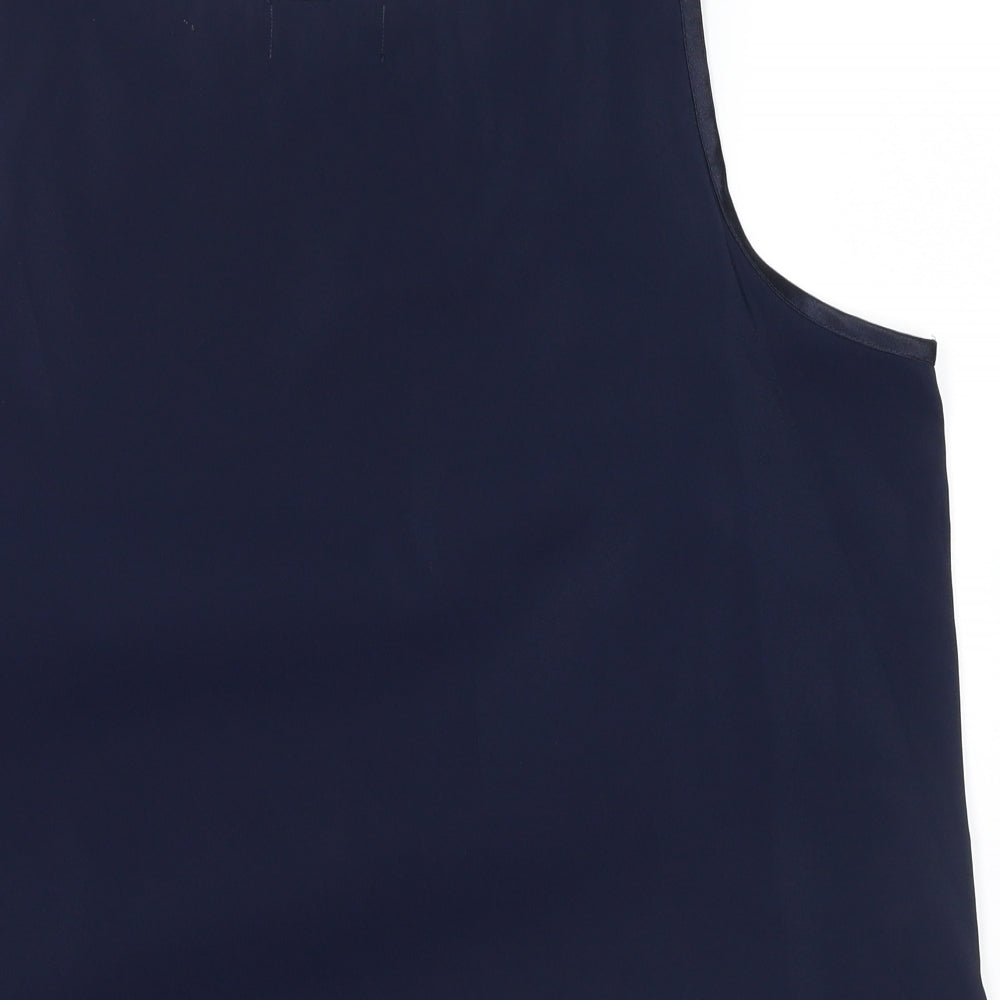 sara neal Womens Blue Basic Blouse Size 18