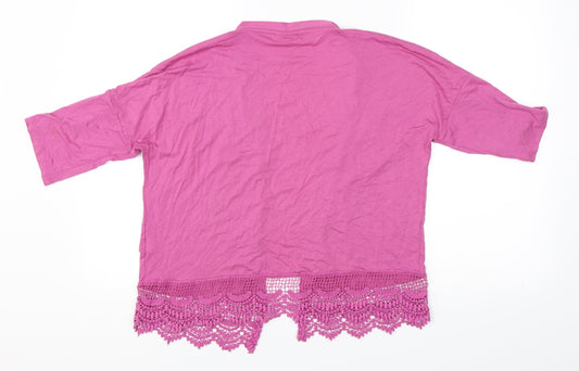 Matalan Girls Pink Cardigan Jumper Size 10-11 Years