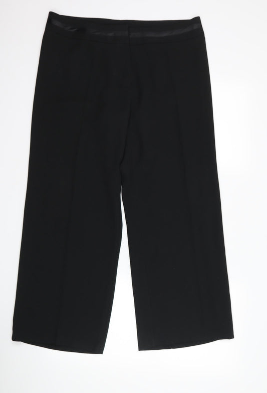 Mosaic Womens Black Trousers Size 16 L30 in