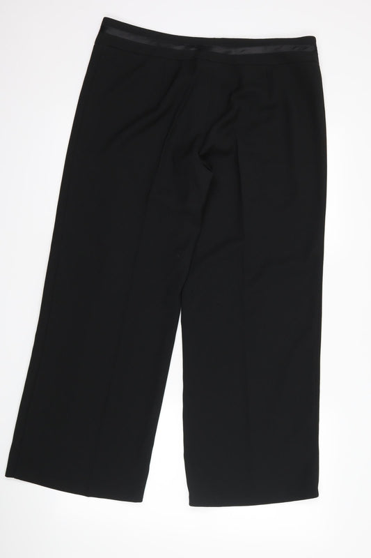 Mosaic Womens Black Trousers Size 16 L30 in