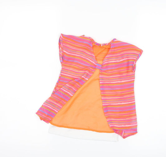 Healthtex Girls Pink Striped Basic T-Shirt Size 4 Years