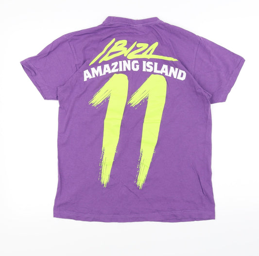 Matinee Womens Purple Basic T-Shirt Size S