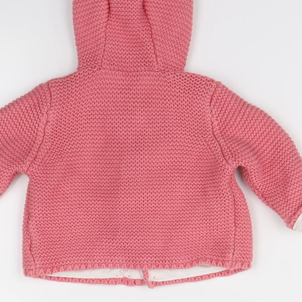 Brand and care label for Marks & Spencer Orange Jacket, size 0-3, Months