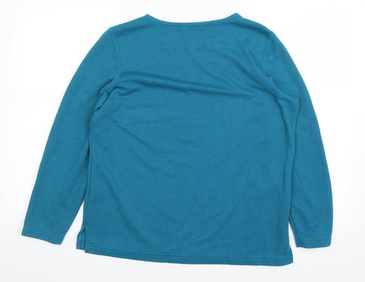 BM Womens Blue Pullover Jumper Size S