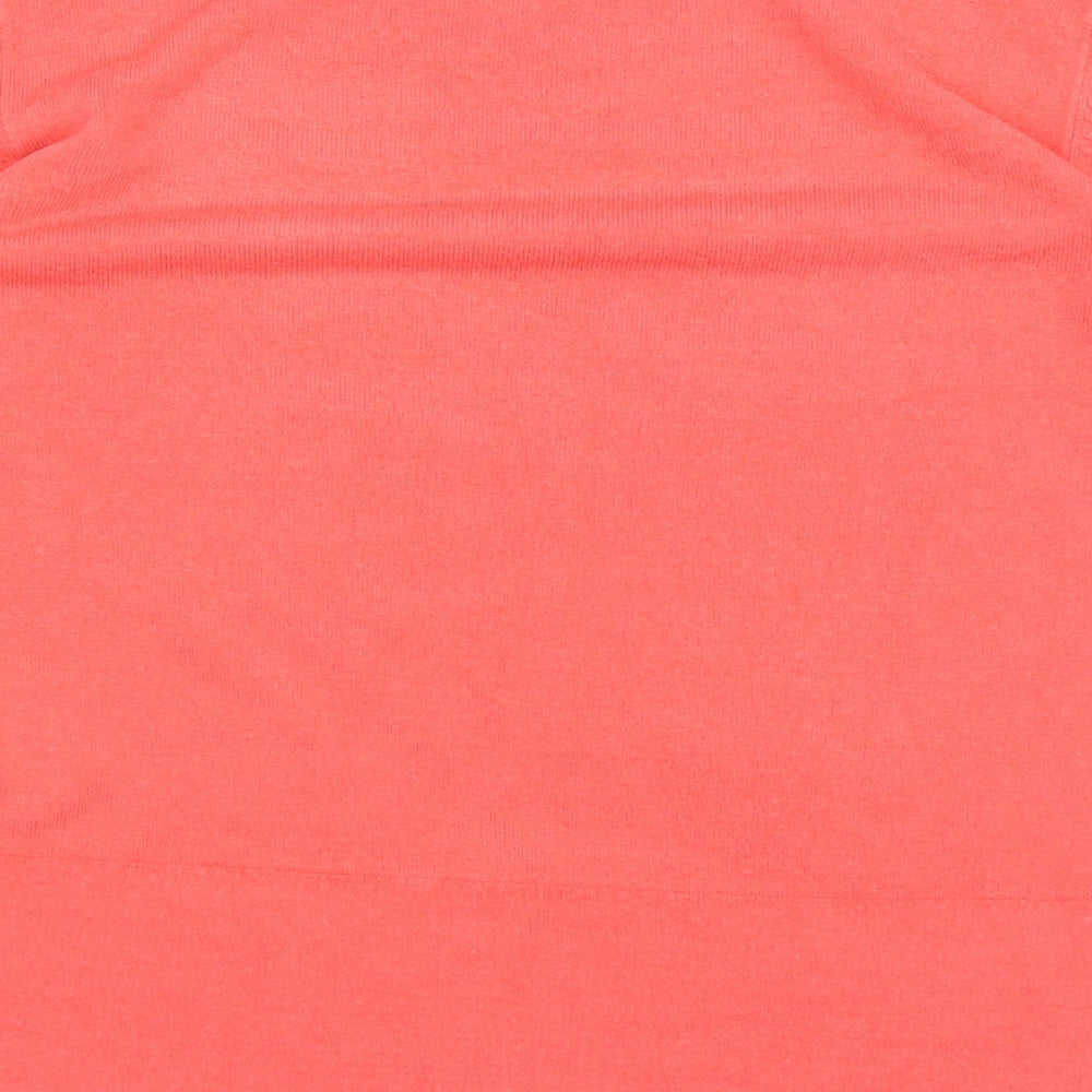 Brand and care label for South women’s pink jumper, size UK 14