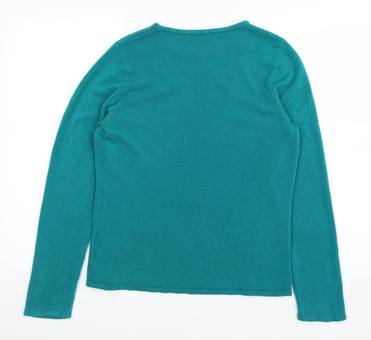 BM Womens Blue Pullover Jumper Size M
