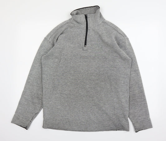 River Island Mens Grey Pullover Jumper Size M