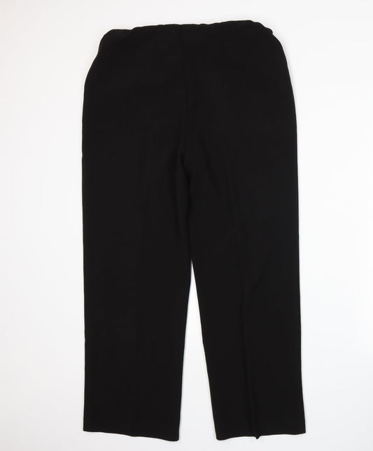 Isle Womens Black Trousers Size 16 L25 in