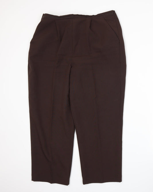 BM Womens Brown Trousers Size 18 L25 in