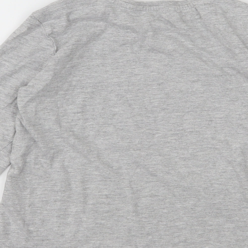 Brand and care label for George boys’ grey jersey basic t-shirt, size 6-7, years - unstoppable attitude