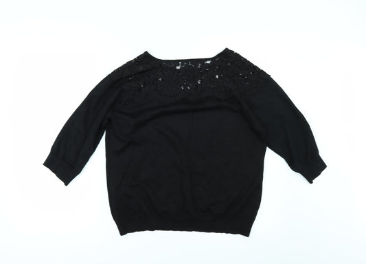 Bonmarché Womens Black Basic T-Shirt Size S
