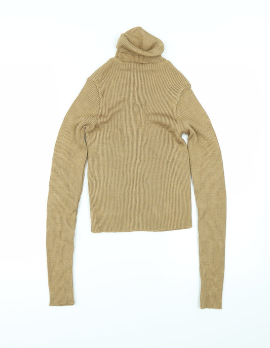Miss Selfridge Womens Beige Pullover Jumper Size 8