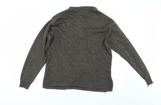 Sarah Dunnway Womens Brown Cardigan Jumper Size L