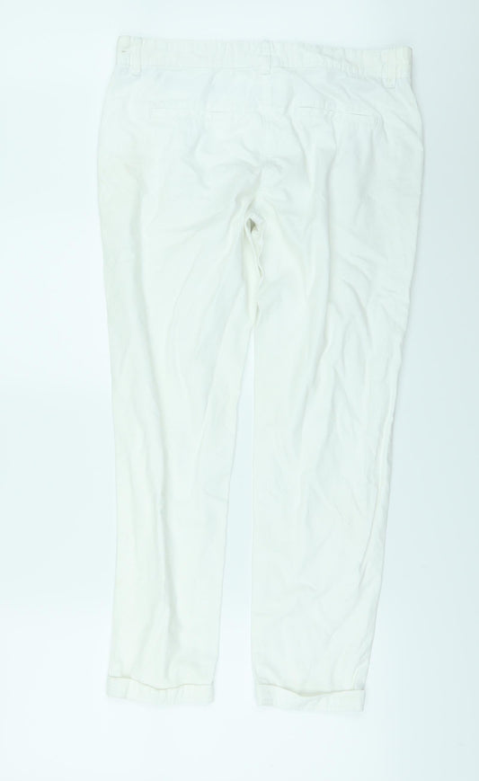 NEXT Womens White Skinny Jeans Size 12 L27 in