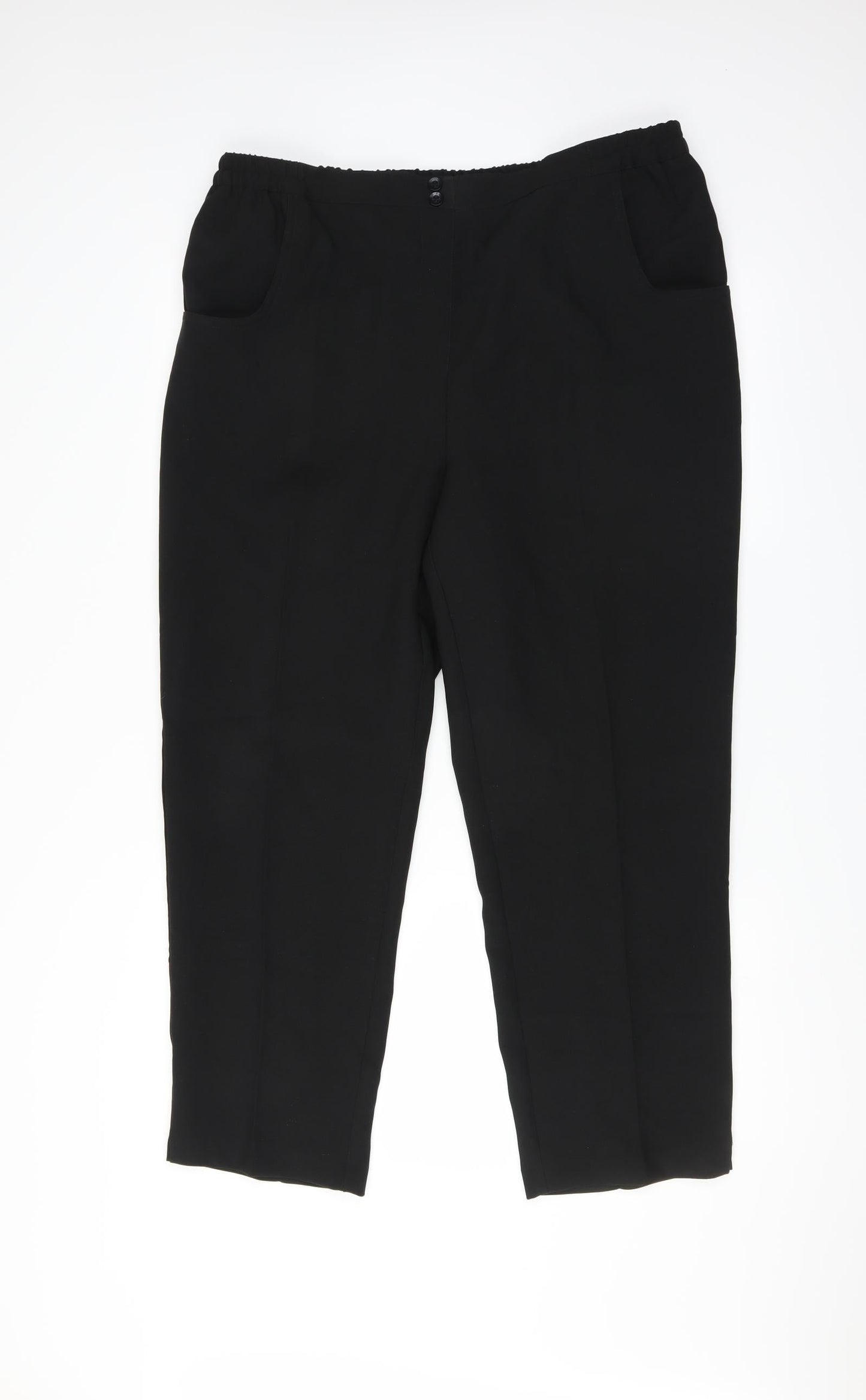 Anthology Womens Black Trousers Size 18 L27 in