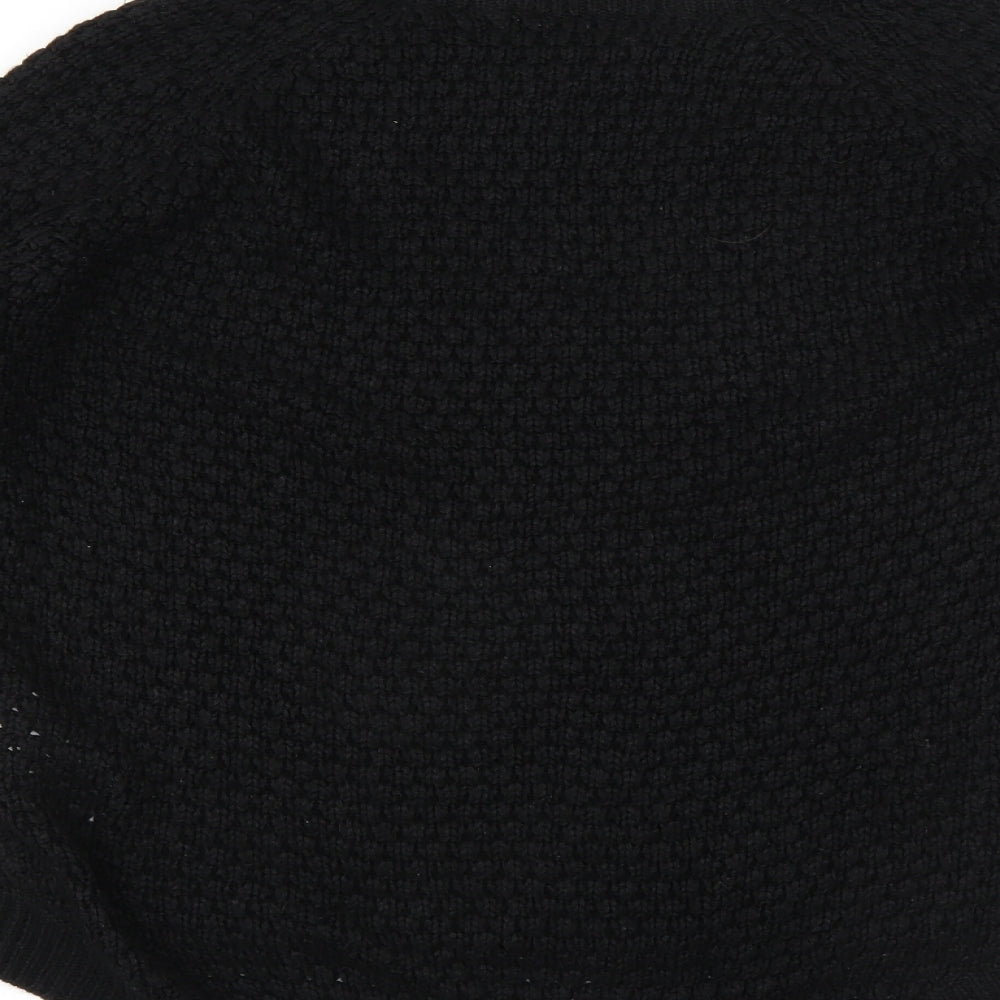 Brand and care label for FB Sister Knitwear women’s black jumper, size M