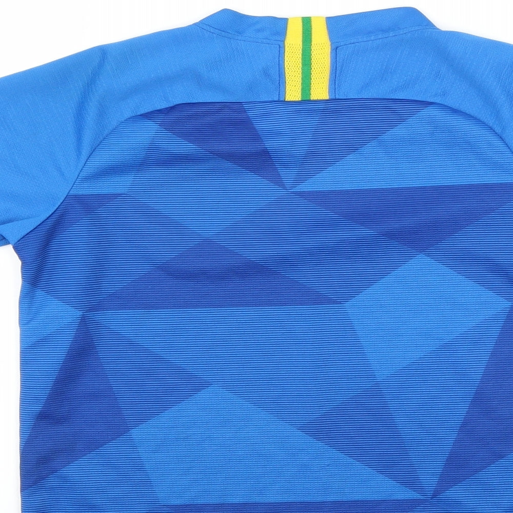 Preworn Boys Blue Geometric Basic T-Shirt