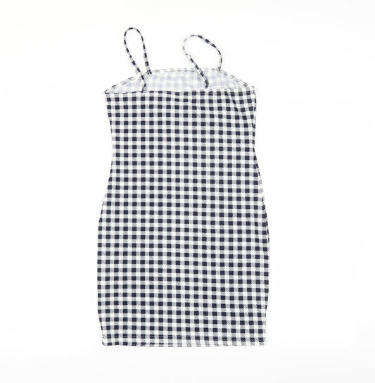 SheIn Womens Blue Check Mini Size S