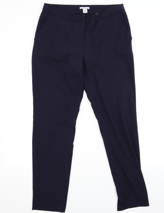H&M Womens Blue Trousers Size 12 L27 in