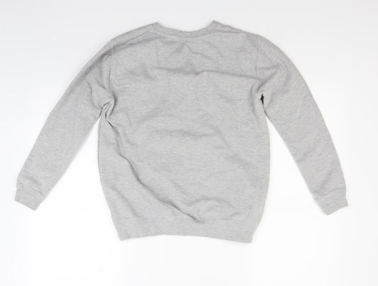 Preworn Girls Grey Pullover Sweatshirt Size 12 Years
