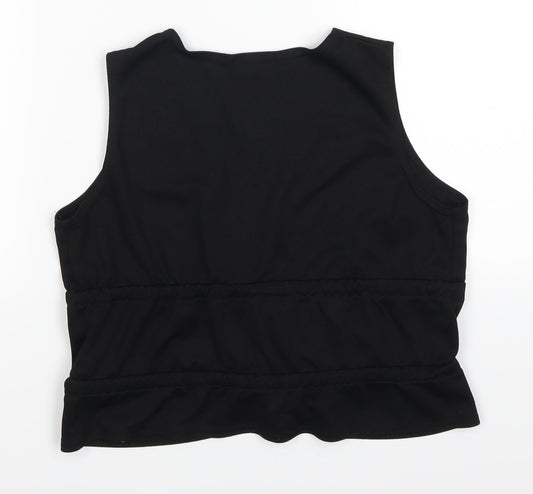 Pretty Little Thing Womens Black Basic Tank Size 4