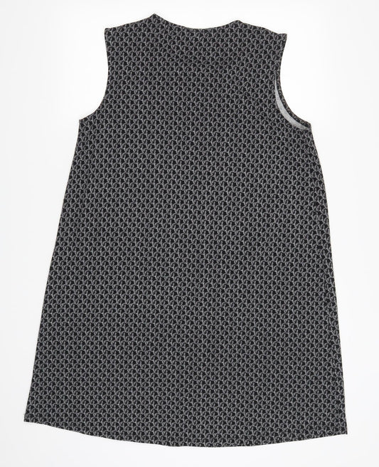 H&M Womens Black Geometric Tank Dress Size M